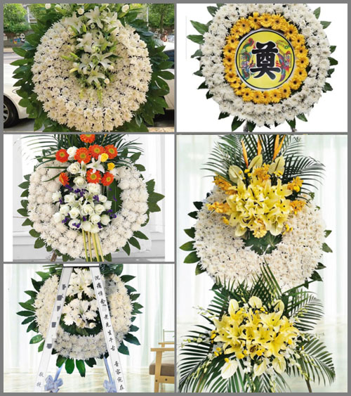 广东肇庆市怀集县岗坪镇谢屋村花圈速递